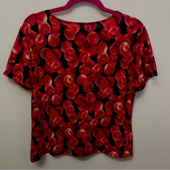 Y2K Apple Print Women’s S/M Apple picking Top - Picture 2 of 5